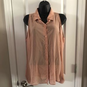 Forever 21 Peach Sheer Top